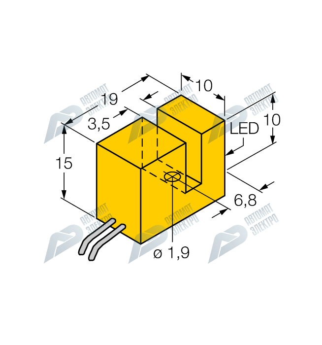 Индуктивный щелевой датчик TURCK SI3.5-K10-Y1X