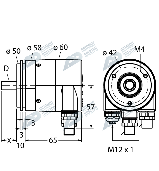 Энкодер TURCK RS-25S10S-9A16B-R3M12