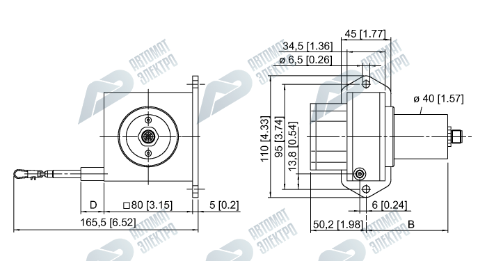 Тросиковый энкодер TURCK DW1000-110-7E-H1441