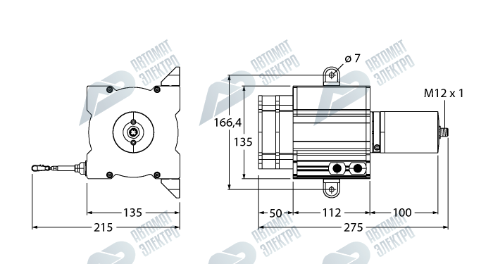 Тросиковый энкодер TURCK DW10000-135-7E-H1441