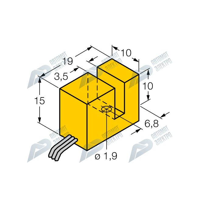 Индуктивный щелевой датчик TURCK SI3.5-K10-AP6X