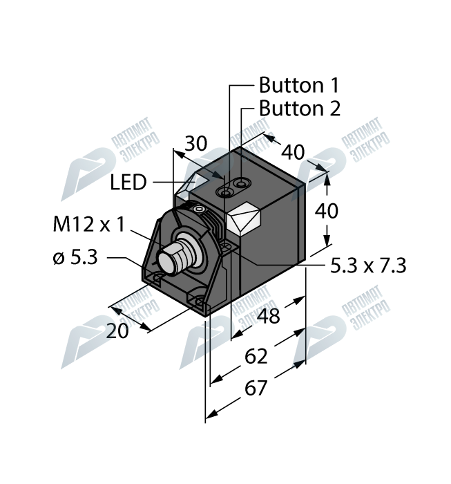 Ультразвуковой датчик TURCK RU200-CK40-LIU2N8X2T-H1151