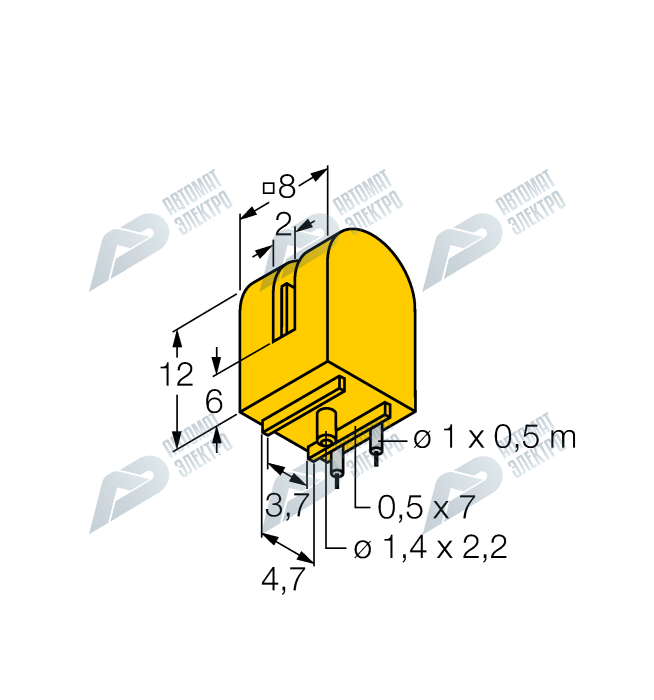 Индуктивный щелевой датчик TURCK SI2-K08-Y1