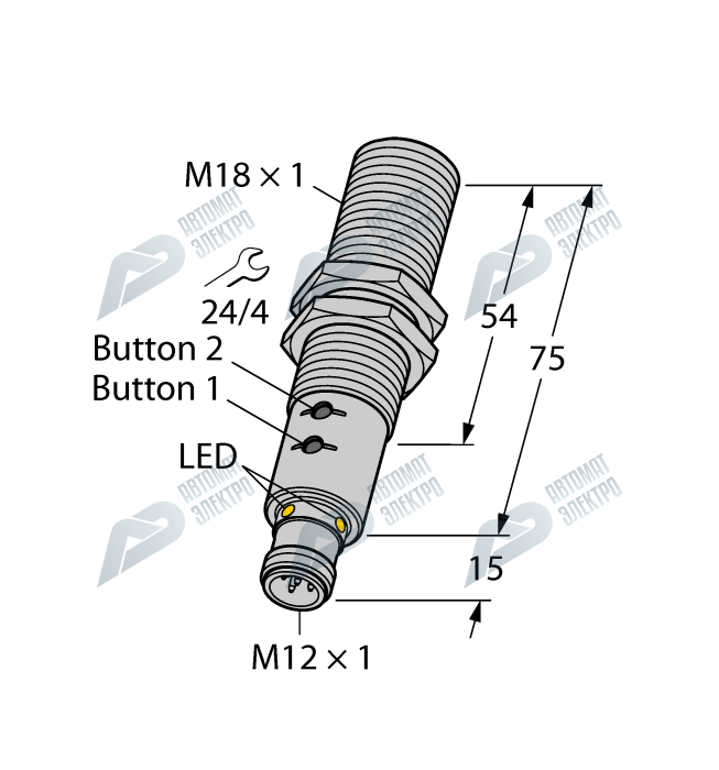 Ультразвуковой датчик TURCK RU130U-M18E-LIU2PN8X2T-H1151