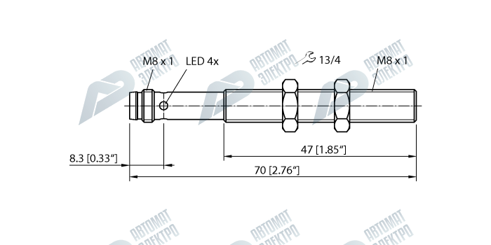 Ультразвуковой датчик TURCK RU10L-M08-UN8X-V1141