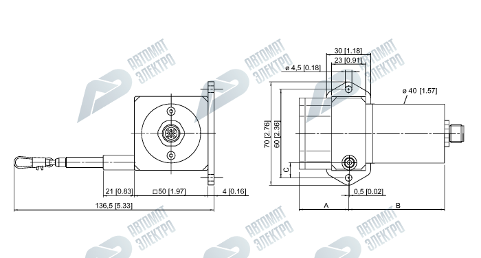 Тросиковый энкодер TURCK DW250-70-7E-H1441