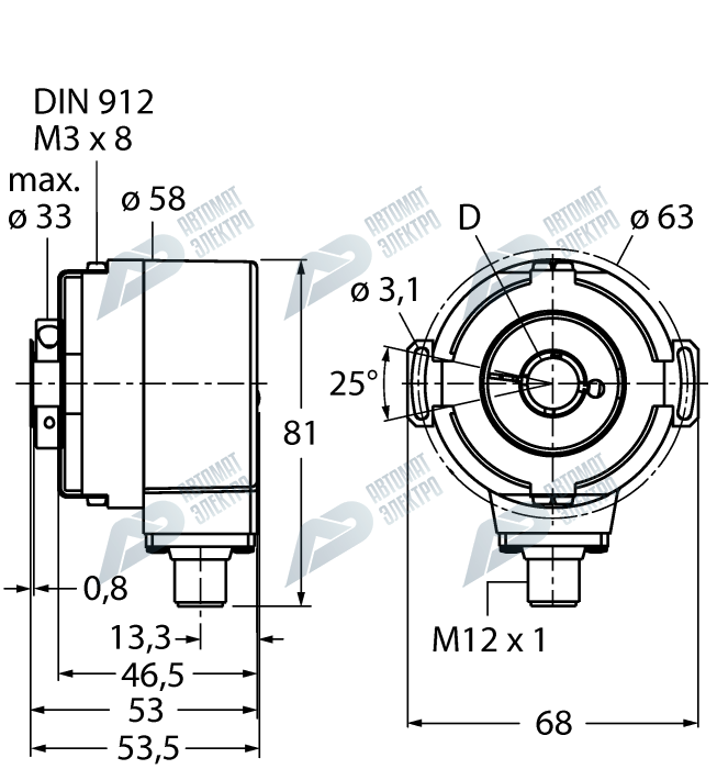 Энкодер TURCK RS-31H12E-3C13B-H1181