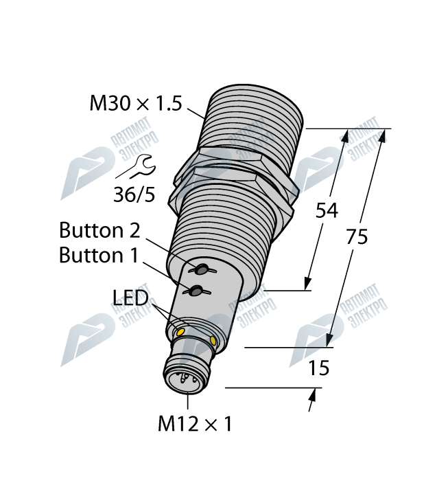 Ультразвуковой датчик TURCK RU130U-M30E-LIU2PN8X2T-H1151