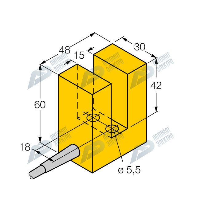 Индуктивный щелевой датчик TURCK SI15-K30-AZ3